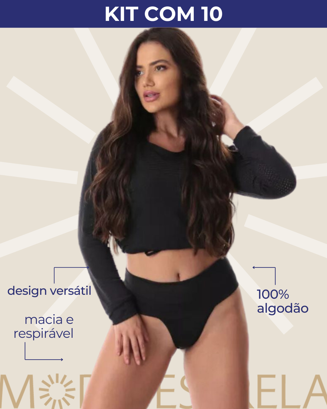 Kit 10 Comfort+™ | Calcinha Modeladora Cós Alto Duplo