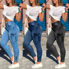 Calças Jeans Modeladora Zip-Up - [Compre 1 Leve 2] + Brindes Exclusivos!
