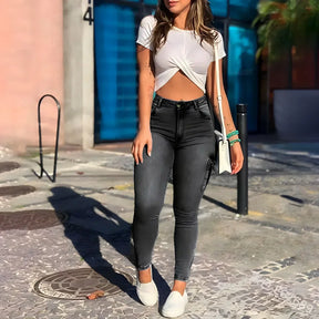 Calças Jeans Modeladora Zip-Up - [Compre 1 Leve 2] + Brindes Exclusivos!