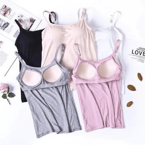 Blusa Regata com Sutiã Embutido [Compre 1 Leve 3] + Brinde Exclusivo